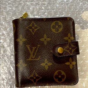 Louis Vuitton Brown Monogram Compact Zipper Wallet